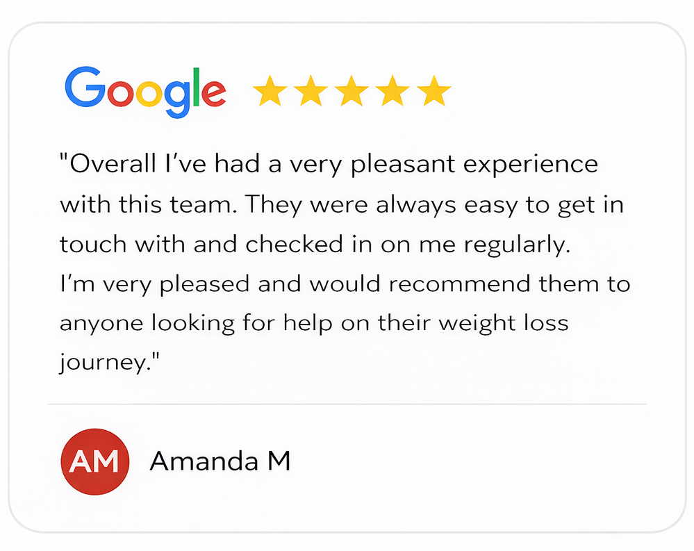 Google review - Amanda